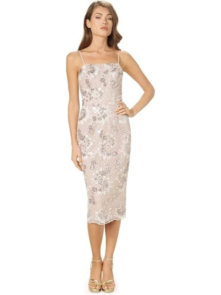 Dress The Population Womens Josselyn Bodycon Midi Dress Size L Excellent